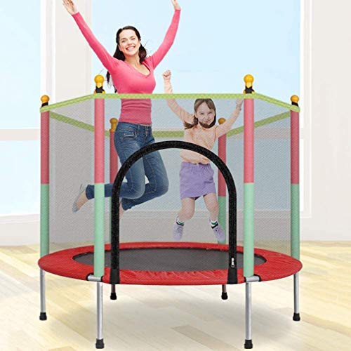 Gerzely Trampolín Al Aire Libre, Cama Elástica para Niños Jardín Trampolín con Red De Seguridad Completa Cubierta De Borde Accesorios Trampolín para Interiores Y Jardines