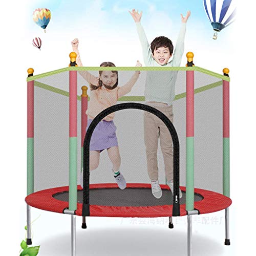 Gerzely Trampolín Al Aire Libre, Cama Elástica para Niños Jardín Trampolín con Red De Seguridad Completa Cubierta De Borde Accesorios Trampolín para Interiores Y Jardines