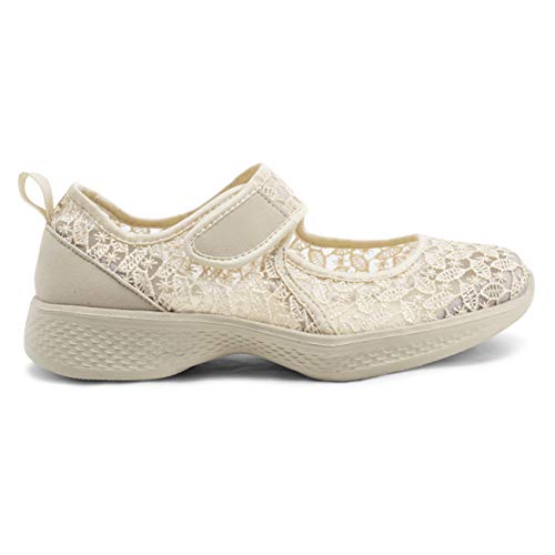 Get Fit Mujer Forma Mujer Mary Jane Yoga Acolchado Gimnasio Aptitud Ligera Entrenadoras - Desnuda - UK5/EU38 - BS0551 Get Fit Mujer Forma Mujer Mary Jane Yoga Acolchado Gimnasio Aptitud Ligera Entrenadoras - Desnuda - UK5/EU38 - BS0551