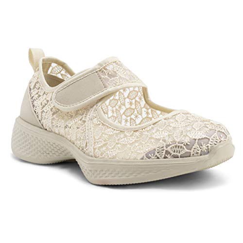Get Fit Mujer Forma Mujer Mary Jane Yoga Acolchado Gimnasio Aptitud Ligera Entrenadoras - Desnuda - UK5/EU38 - BS0551 Get Fit Mujer Forma Mujer Mary Jane Yoga Acolchado Gimnasio Aptitud Ligera Entrenadoras - Desnuda - UK5/EU38 - BS0551