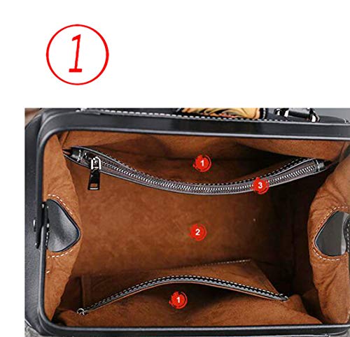 GGLZMMF Bolso De Mano De Cuero Tallado A Mano Bolso De Hombro Vintage Ocio Floral Ocio Bolsa De Bola De Masa Negra Verde Oscuro Rojo + Marrón Red+Brown-OneSize GGLZMMF Bolso De Mano De Cuero Tallado A Mano Bolso De Hombro Vintage Ocio Floral Ocio Bolsa De Bola De Masa Negra Verde Oscuro Rojo + Marrón Red+Brown-OneSize