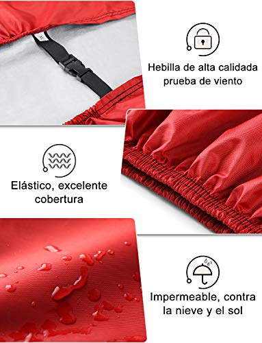 GHB Funda para Moto Funda Talla XXL 265cm Protector Cubierta de Moto para Resistente al Agua A Prueba de UV