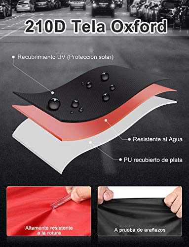 GHB Funda para Moto Funda Talla XXL 265cm Protector Cubierta de Moto para Resistente al Agua A Prueba de UV