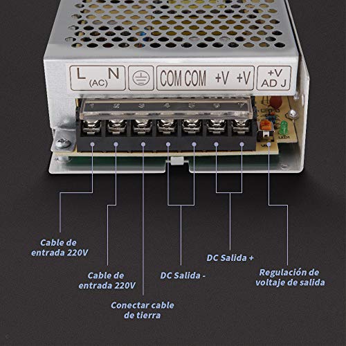 GHB Transformador Interruptor Transformador de Potencia Transformador de Voltaje Fuente de Alimentación para Tira de LED AC 110V/220V a 12V DC