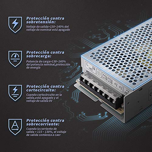 GHB Transformador Interruptor Transformador de Potencia Transformador de Voltaje Fuente de Alimentación para Tira de LED AC 110V/220V a 12V DC GHB Transformador Interruptor Transformador de Potencia Transformador de Voltaje Fuente de Alimentación para Tira de LED AC 110V/220V a 12V DC