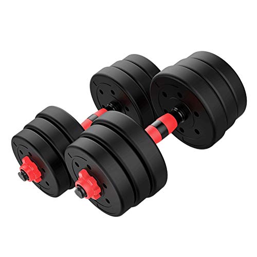 GHH Juego de Mancuernas Ajustables con Barra Adicional Convertido haltera 10 kg/15kg / 20 kg para Culturismo, Aptitud, Halterofilia,15kg(33lb) GHH Juego de Mancuernas Ajustables con Barra Adicional Convertido haltera 10 kg/15kg / 20 kg para Culturismo, Aptitud, Halterofilia,15kg(33lb)