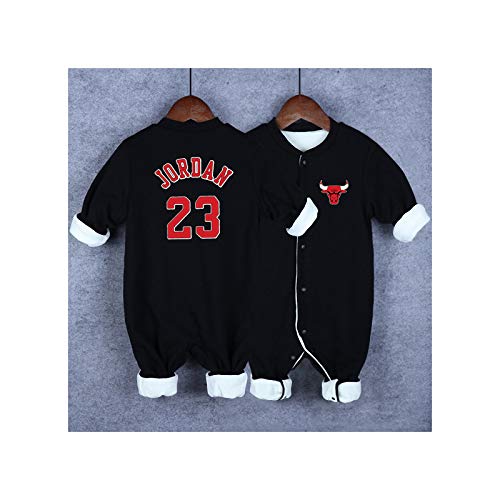 GHQYP Ropa para Bebes Niño No.23 Michael Jordan Regalos Originales Niños para los Recién Nacidos,Trajes para Bebes,Black5,80CM(9-12Months)