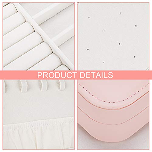 Gifort Caja Joyero Pequeña, Joyero de Viaje Cajas para Joyas Jewelry Organizer para Mujer, para Anillos, Aretes, Pendientes, Pulseras y Collares Gifort Caja Joyero Pequeña, Joyero de Viaje Cajas para Joyas Jewelry Organizer para Mujer, para Anillos, Aretes, Pendientes, Pulseras y Collares