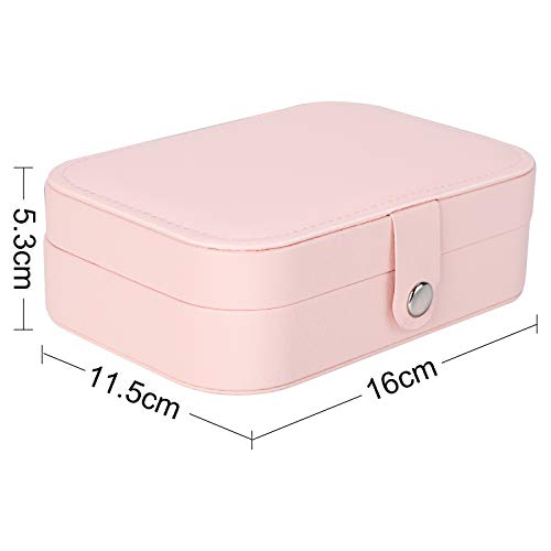Gifort Caja Joyero Pequeña, Joyero de Viaje Cajas para Joyas Jewelry Organizer para Mujer, para Anillos, Aretes, Pendientes, Pulseras y Collares Gifort Caja Joyero Pequeña, Joyero de Viaje Cajas para Joyas Jewelry Organizer para Mujer, para Anillos, Aretes, Pendientes, Pulseras y Collares