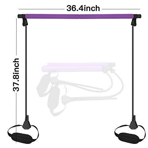GIKERSY kit de barra pilates portátil , con banda de resistencia, barra de yoga, con asa para pies, ejercicios de gimnasio en casa, ejercicios de pecho, extractor de brazos GIKERSY kit de barra pilates portátil , con banda de resistencia, barra de yoga, con asa para pies, ejercicios de gimnasio en casa, ejercicios de pecho, extractor de brazos
