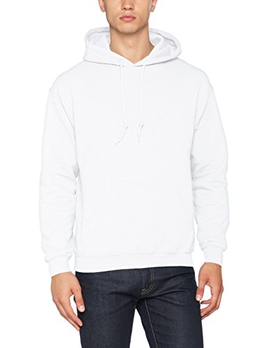 Gildan Heavyweight Hooded Sweatshirt Sudadera con Capucha, Blanco, L para Hombre Gildan Heavyweight Hooded Sweatshirt Sudadera con Capucha, Blanco, L para Hombre