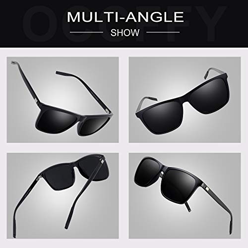 Gimdumasa gafas lentes de sol retro vintage polarizadas para hombres de mujer GI777 (Marco negro con lente gris) Gimdumasa gafas lentes de sol retro vintage polarizadas para hombres de mujer GI777 (Marco negro con lente gris)