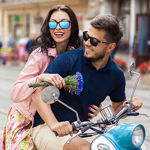 Gimdumasa gafas lentes de sol retro vintage polarizadas para hombres de mujer GI777 (Marco negro con lente gris) Gimdumasa gafas lentes de sol retro vintage polarizadas para hombres de mujer GI777 (Marco negro con lente gris)