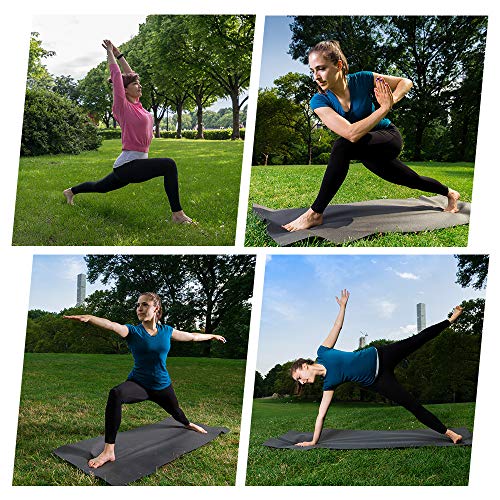 Gimdumasa Pantalón Deportivo de Mujer Cintura Alta Leggings Mallas para Running Training Fitness Estiramiento Yoga y Pilates GI188 (Gris azul, XS)