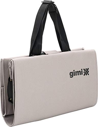 Gimi Brava Plus- Carro de la compra, con 2 ruedas, bolsa impermeable de poliéster, carro plegable, capacidad de 38 litros, beige, 45 x 30 x 7 cm