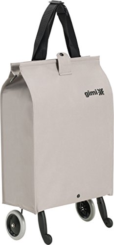 Gimi Brava Plus- Carro de la compra, con 2 ruedas, bolsa impermeable de poliéster, carro plegable, capacidad de 38 litros, beige, 45 x 30 x 7 cm Gimi Brava Plus- Carro de la compra, con 2 ruedas, bolsa impermeable de poliéster, carro plegable, capacidad de 38 litros, beige, 45 x 30 x 7 cm
