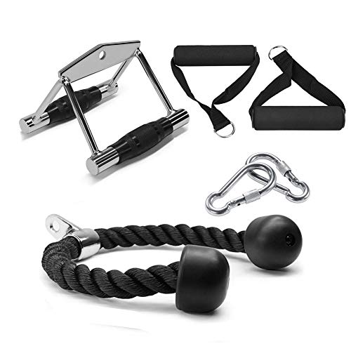 Gimnasio en casa Accesorios, Cuerda para tríceps, Agarres Poleas Gym, Mango de Resistencia para Ejercicios, Mosquetón, Equipo Deportivo de Entrenamiento de Fuerza Gimnasio en casa Accesorios, Cuerda para tríceps, Agarres Poleas Gym, Mango de Resistencia para Ejercicios, Mosquetón, Equipo Deportivo de Entrenamiento de Fuerza