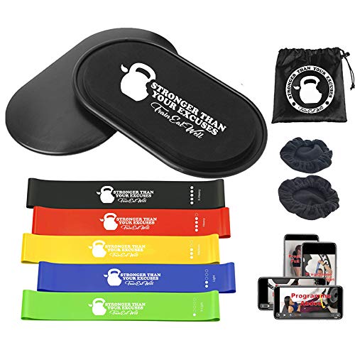 gimnasio en casa ejercicio musculacion yoga accesorios fitness kit gym/gomas bandas elasticas de resistencia gluteos cinta regalos+discos deslizantes hombre adelgazar perder peso rapidamente mujer