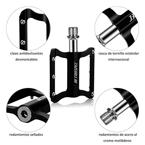 Gindoly Pedales Bicicleta de Montaña CNC de Aleación de Aluminio Ultraligero Ultra Eje Teniendo Sellado Pedales Tipo Universal para MTB y Carreras Carretera BMX Bicicleta y Más Gindoly Pedales Bicicleta de Montaña CNC de Aleación de Aluminio Ultraligero Ultra Eje Teniendo Sellado Pedales Tipo Universal para MTB y Carreras Carretera BMX Bicicleta y Más