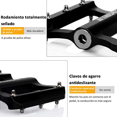Gindoly Pedales Bicicleta de Montaña CNC de Aleación de Aluminio Ultraligero Ultra Eje Teniendo Sellado Pedales Tipo Universal para MTB y Carreras Carretera BMX Bicicleta y Más Gindoly Pedales Bicicleta de Montaña CNC de Aleación de Aluminio Ultraligero Ultra Eje Teniendo Sellado Pedales Tipo Universal para MTB y Carreras Carretera BMX Bicicleta y Más
