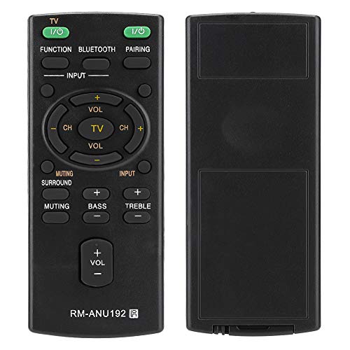 Giny Mando a Distancia de Repuesto en ABS, Negro, Ahorra energía y es ecológico, RM-ANU192, para Barra de Sonido Sony HT-CT60BT SACT60BT SS-WCT60 Giny Mando a Distancia de Repuesto en ABS, Negro, Ahorra energía y es ecológico, RM-ANU192, para Barra de Sonido Sony HT-CT60BT SACT60BT SS-WCT60