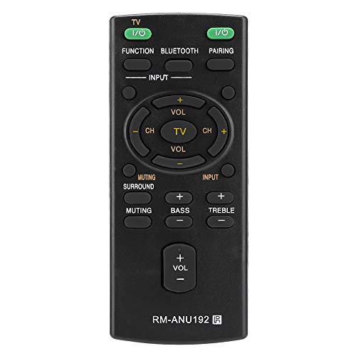 Giny Mando a Distancia de Repuesto en ABS, Negro, Ahorra energía y es ecológico, RM-ANU192, para Barra de Sonido Sony HT-CT60BT SACT60BT SS-WCT60 Giny Mando a Distancia de Repuesto en ABS, Negro, Ahorra energía y es ecológico, RM-ANU192, para Barra de Sonido Sony HT-CT60BT SACT60BT SS-WCT60