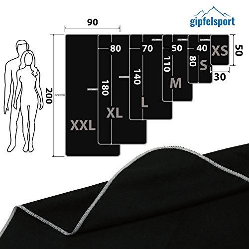 gipfelsport Toalla de Microfibra Antracite 1x XS(50x30cm) sin Bolsillo gipfelsport Toalla de Microfibra Antracite 1x XS(50x30cm) sin Bolsillo