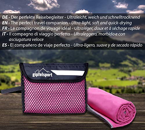 gipfelsport Toalla de Microfibra Fucsia 1x XS(50x30cm) sin Bolsillo gipfelsport Toalla de Microfibra Fucsia 1x XS(50x30cm) sin Bolsillo