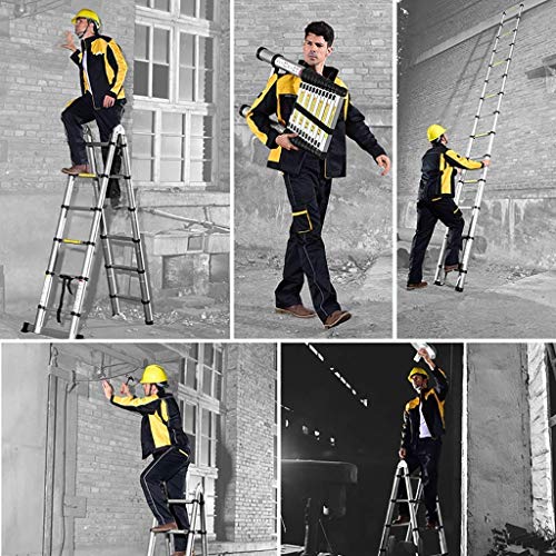 GJSN Escalera Telescópica, Escaleras Multifunción, Escalera de Ingeniería de Elevación Portátil Escaleras Rectas Escalera Plegable Multifunción con Engrosamiento,Los 5.2M,Los 5.2M GJSN Escalera Telescópica, Escaleras Multifunción, Escalera de Ingeniería de Elevación Portátil Escaleras Rectas Escalera Plegable Multifunción con Engrosamiento,Los 5.2M,Los 5.2M