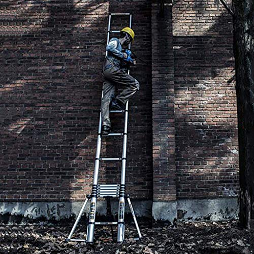 GJSN Escaleras, Escalera Telescópica, Escaleras Elevadoras Multifunción Portátiles Ingeniería Escaleras Plegables Gruesas con Ruedas Escalera Extensible de Aluminio para el Hogar,Los 2.6M,Los 2.6M GJSN Escaleras, Escalera Telescópica, Escaleras Elevadoras Multifunción Portátiles Ingeniería Escaleras Plegables Gruesas con Ruedas Escalera Extensible de Aluminio para el Hogar,Los 2.6M,Los 2.6M