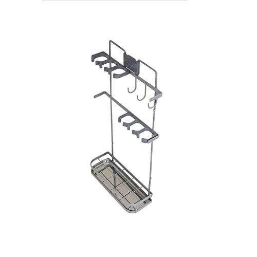 GJSN Soporte de Paraguas, Soporte de Flores, Bastidor de Alenamiento Paraguas, Soporte de Sombrilla de Piso Casero, Bandeja de Agua de Drenaje,Gris