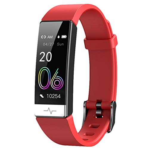 GladiolusA Pulsera de Actividad Inteligente Reloj Deportivo Impermeable IP68 para Hombre Mujer con Monitor de Sueño Contador de Caloría Pulsómetros Podómetro Rojo 1.08 pulgadas