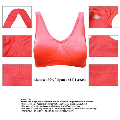 Glamexx24 Sujetador para niñas, Pack de 6 Sujetadores clásicos, Bustier Infantil Deportivo, Ropa Interior para niños sin Costuras