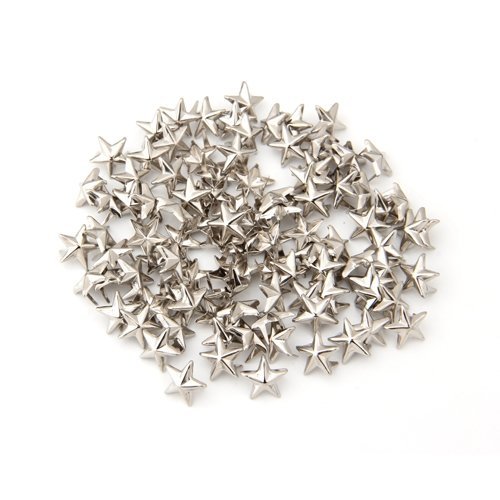 Gleader 100X Apliques Remaches Plata 10mm Estrella Tachuelas Bolsa/Calzado/Guante Gleader 100X Apliques Remaches Plata 10mm Estrella Tachuelas Bolsa/Calzado/Guante