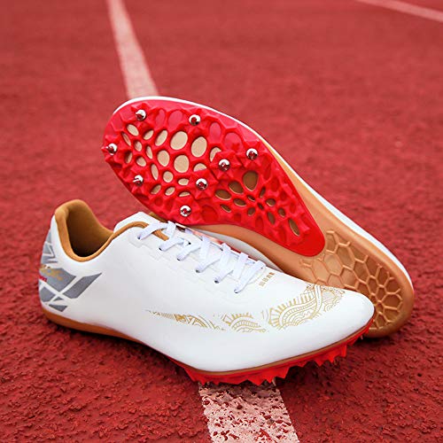 GLEYDY Zapatillas de Atletismo Unisex Adulto 8 Zapatos con Clavos Zapatillas Deportivas Zapatos De Entrenamiento Antideslizantes Zapatillas De Atletismo De Salto,002,43EU