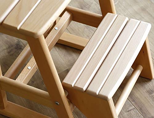 GLJJQMY Taburete de Madera Maciza Escalera 2 escalones Muebles Taburete Banco de Madera Silla Plegable for niños Multifunción 3 escalones Bufanda (Size : 3-Step)