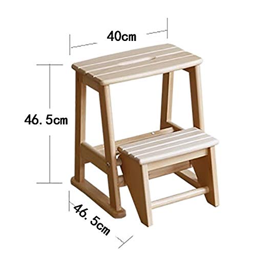 GLJJQMY Taburete de Madera Maciza Escalera 2 escalones Muebles Taburete Banco de Madera Silla Plegable for niños Multifunción 3 escalones Bufanda (Size : 3-Step)