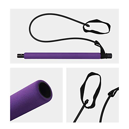 GLKEBY Kit de Barra de Pilates con Banda de Resistencia, Gimnasio Multifuncional portátil para el hogar, Ejercicio de Pilates Stick, Entrenamiento Total del Cuerpo, para Yoga, Fitness GLKEBY Kit de Barra de Pilates con Banda de Resistencia, Gimnasio Multifuncional portátil para el hogar, Ejercicio de Pilates Stick, Entrenamiento Total del Cuerpo, para Yoga, Fitness