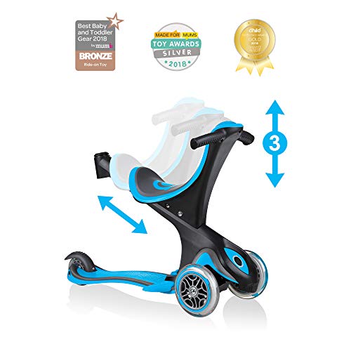 Globber 458-101 Patinete EVO Comfort, Niños Unisex, Blue, Modo de Uso 1 y 2: 97cm x 62cm x 28cm Peso: 3,89Kg Modo de Uso 3: 48,5cm x 58 x 24,5cm Peso: 3,41Kg Modo de Uso 4 y 5: 82,5cm x 56cm x 28cm Globber 458-101 Patinete EVO Comfort, Niños Unisex, Blue, Modo de Uso 1 y 2: 97cm x 62cm x 28cm Peso: 3,89Kg Modo de Uso 3: 48,5cm x 58 x 24,5cm Peso: 3,41Kg Modo de Uso 4 y 5: 82,5cm x 56cm x 28cm