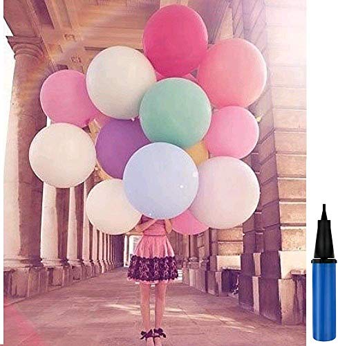 Globos Grandes, Comius Sharp 10 Piezas 90 cm de látex Gigante Globos de Colores para Fiesta cumpleaños Bodas Bautizo graduación Navidad Carnaval Celebraciones (Multicolor)