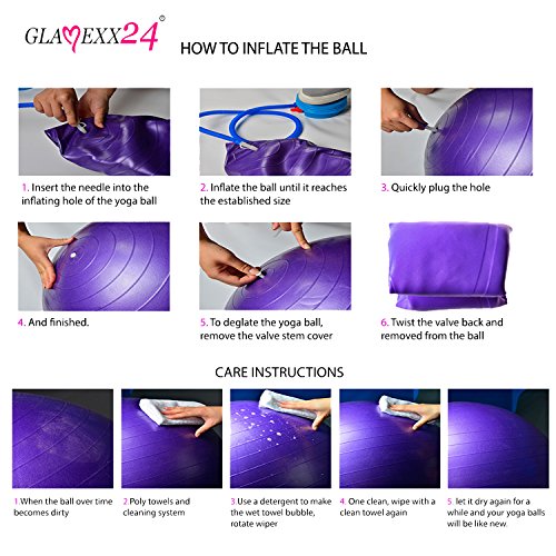 Gloop - Pelota blanda de gimnasia gruesa antipinchazos, pelota de pilates, bandas de resistencia, Niñas, Color azul, 25 cm., 25 cm Gloop - Pelota blanda de gimnasia gruesa antipinchazos, pelota de pilates, bandas de resistencia, Niñas, Color azul, 25 cm., 25 cm
