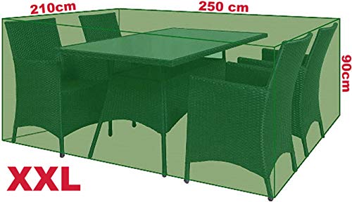 Glorytec Funda Muebles Jardin 250x210x90 - Funda Mesa Jardin de Agua, Protege contra el Viento y Las Condiciones climáticas