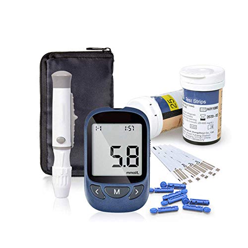 Glucosa en sangre kit de Exactive Vital control de la diabetes kit codefree tiras de prueba de glucosa en sangre x 50 y dispositivo de punción para diabéticos en mg/dL