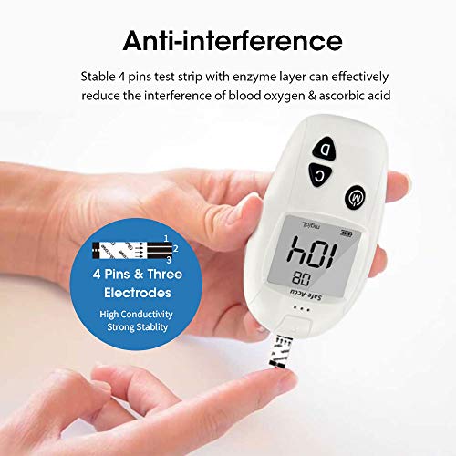 Glucosa en sangre kit de Safe Accu control de la diabetes kit de prueba de azúcar en sangre kit Codefree Pack 50 tiras para diabéticos-en mg/dL Glucosa en sangre kit de Safe Accu control de la diabetes kit de prueba de azúcar en sangre kit Codefree Pack 50 tiras para diabéticos-en mg/dL