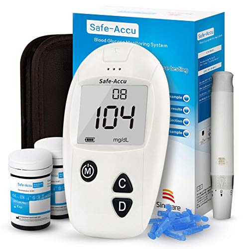 Glucosa en sangre kit de Safe Accu control de la diabetes kit de prueba de azúcar en sangre kit Codefree Pack 50 tiras para diabéticos-en mg/dL Glucosa en sangre kit de Safe Accu control de la diabetes kit de prueba de azúcar en sangre kit Codefree Pack 50 tiras para diabéticos-en mg/dL