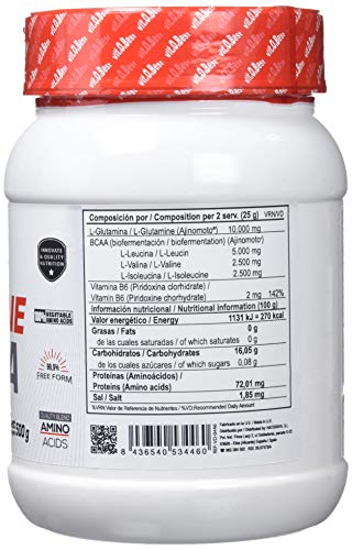 GLUTAMINE + BCAA - Suplementos Alimentación y Suplementos Deportivos - Vitobest (Limón, 500g)