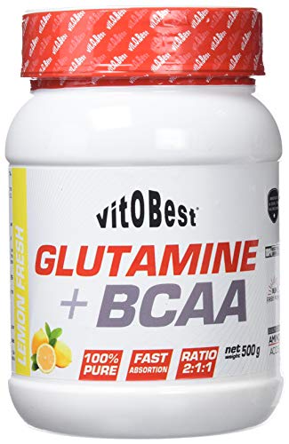 GLUTAMINE + BCAA - Suplementos Alimentación y Suplementos Deportivos - Vitobest (Limón, 500g)
