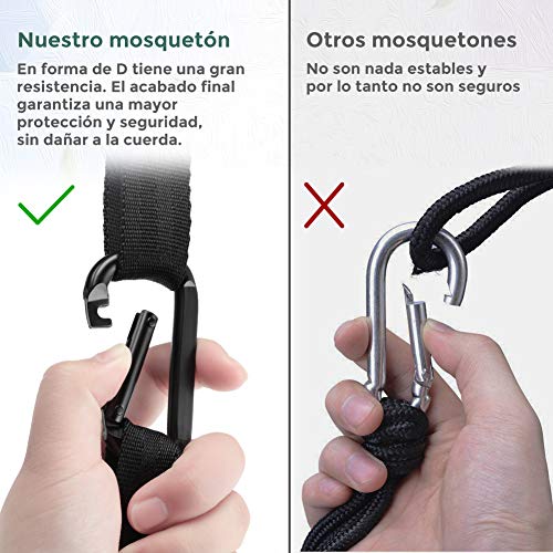 Glymnis Hamaca Ultraligera para Camping y Viaje de Nylon 300kg de Capacidad de Carga Ranspirable y Secado Rápido 275x140cm Kit de Hamaca de Tela 210T Verde y Marrón Glymnis Hamaca Ultraligera para Camping y Viaje de Nylon 300kg de Capacidad de Carga Ranspirable y Secado Rápido 275x140cm Kit de Hamaca de Tela 210T Verde y Marrón