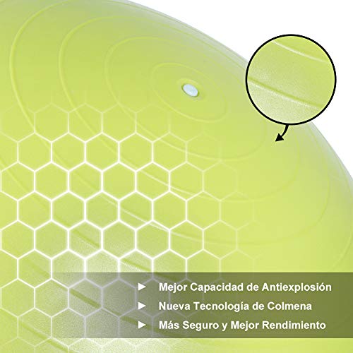Glymnis Pelota de Ejercicio Pelota Anti-Burst para Pilates Gimnasia Fitness Equilibrio Yoga Embarazo 55cm 65cm 75cm con Hinchador Verde Lima (75cm) Glymnis Pelota de Ejercicio Pelota Anti-Burst para Pilates Gimnasia Fitness Equilibrio Yoga Embarazo 55cm 65cm 75cm con Hinchador Verde Lima (75cm)
