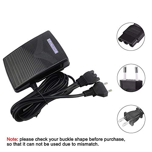 Gobesty Pedal de máquina de coser, Universal Controlador de velocidad variable de pedal de 200-240 V Compatible con muchos tipos - Enchufe de la UE Gobesty Pedal de máquina de coser, Universal Controlador de velocidad variable de pedal de 200-240 V Compatible con muchos tipos - Enchufe de la UE